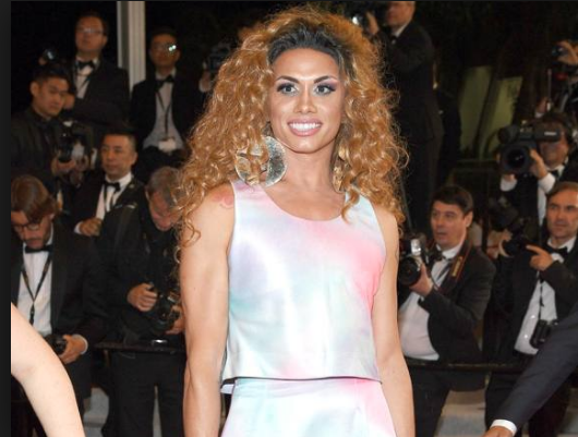 Bacurau's Global South actor - Brazilian transgender performer Silvero Pereira on the red carpet in Cannes